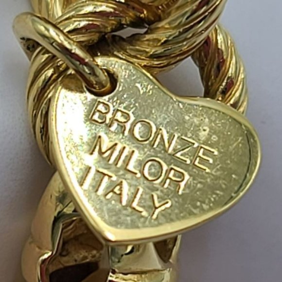 GILI Bronzo Italia® QVC Gold Textured Twisted Rope Bracelet 8" Made in Italy - Picture 10 of 12